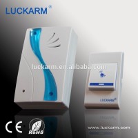 LUCKARM wireless doorbell with 32 ringtones 100m range LED flash light waterproof Doorbell button